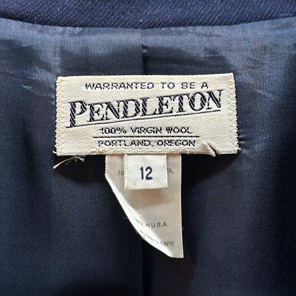 Pendleton blue virgin wool blazer size 12 - Picture 2 of 5